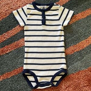 Petit Bateau Ribbed Bodysuit (6M)